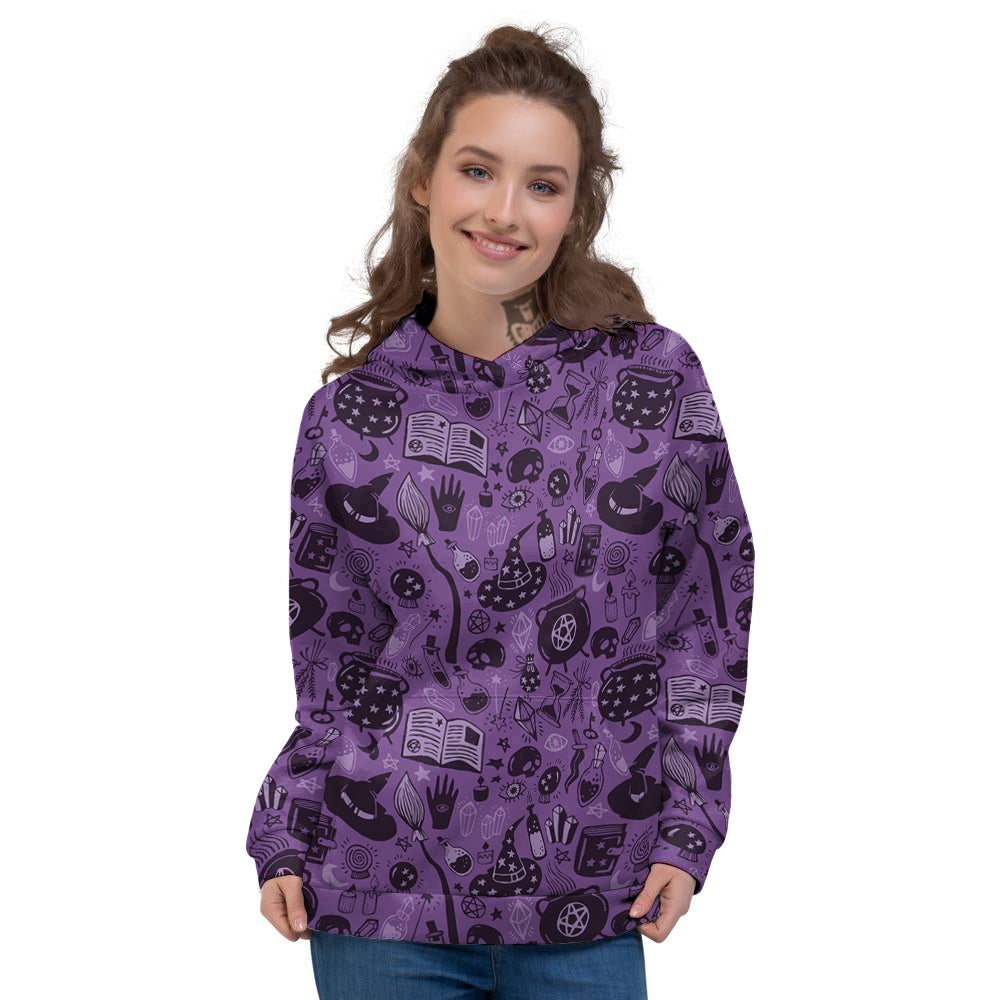 Wizard Magic Print Pattern Women's Hoodie-grizzshop