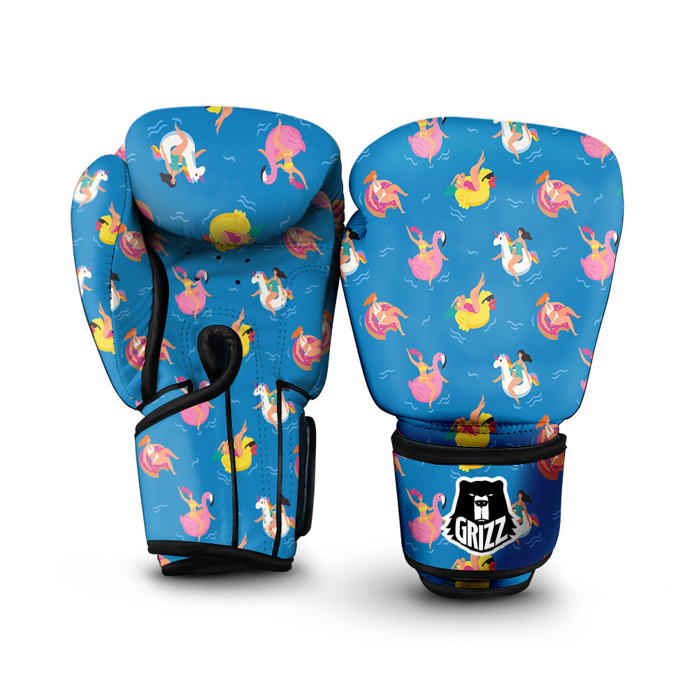 Women Swimming In The Sea Print Pattern Boxing Gloves-grizzshop
