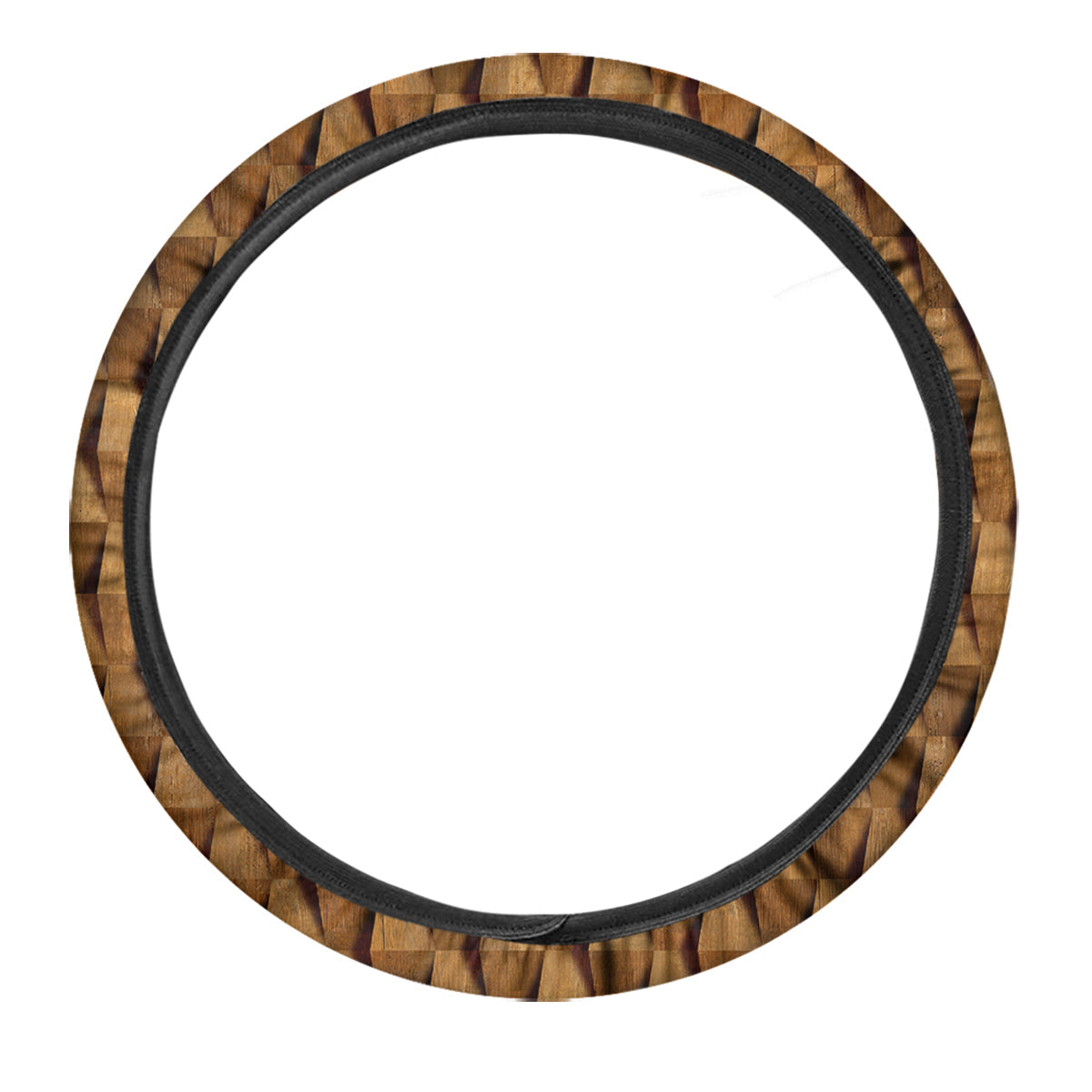 Wood Wall 3D Print Pattern Car Steering Wheel Cover-grizzshop