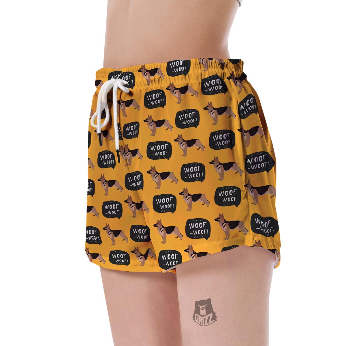 Woof Woof German Shepherd Pattern Print Women's Shorts-grizzshop