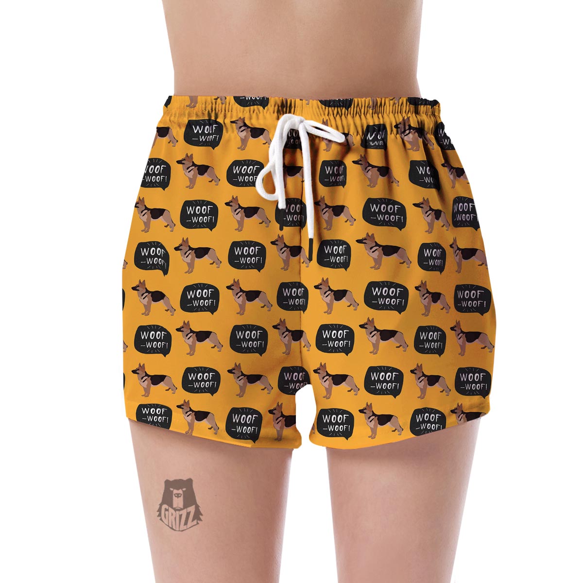 Woof Woof German Shepherd Pattern Print Women's Shorts-grizzshop