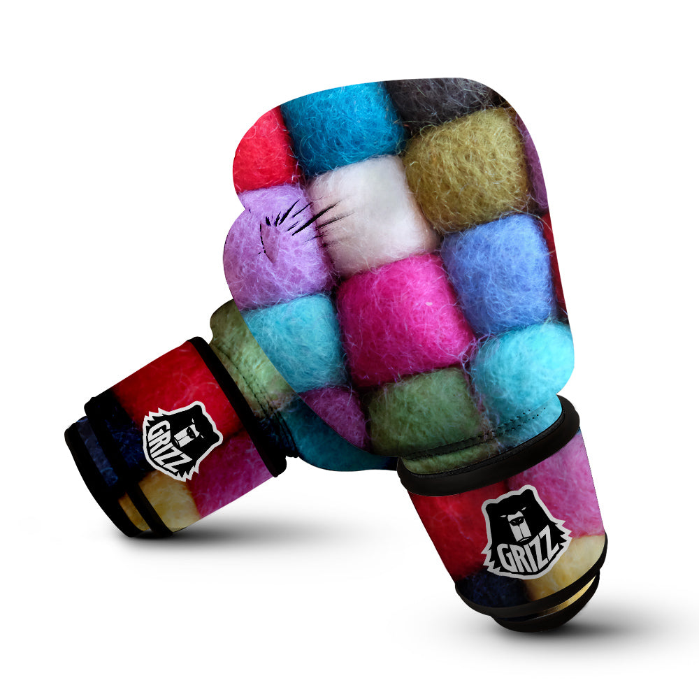 Wool Yarns Colorful Print Boxing Gloves-grizzshop