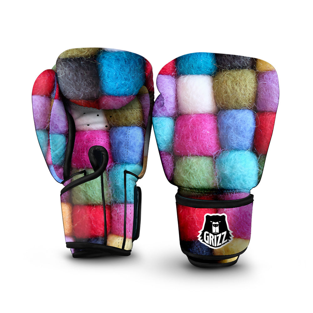 Wool Yarns Colorful Print Boxing Gloves-grizzshop