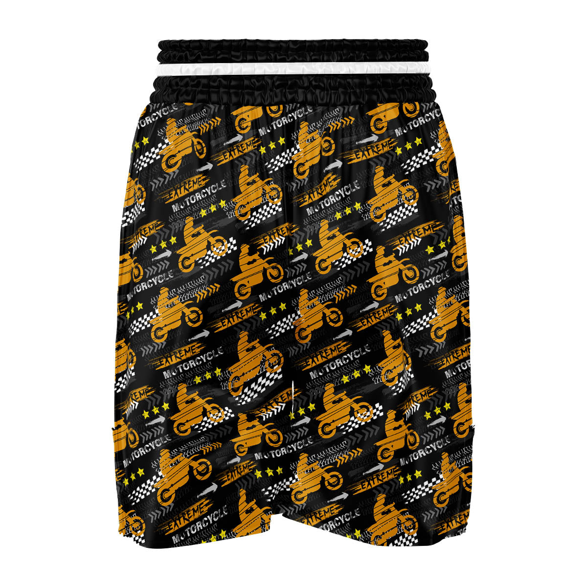 Words Motorcycle Print Pattern Boxing Shorts-grizzshop