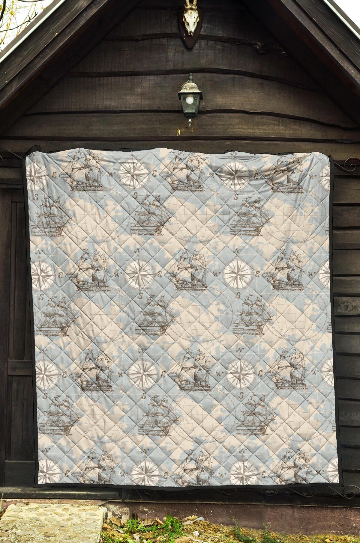 World Print Map Pattern Quilt-grizzshop