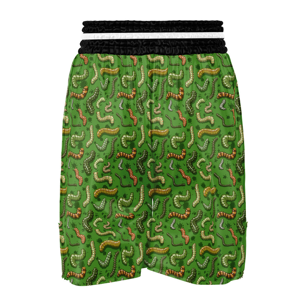 Worm Insect Green Print Pattern Boxing Shorts-grizzshop