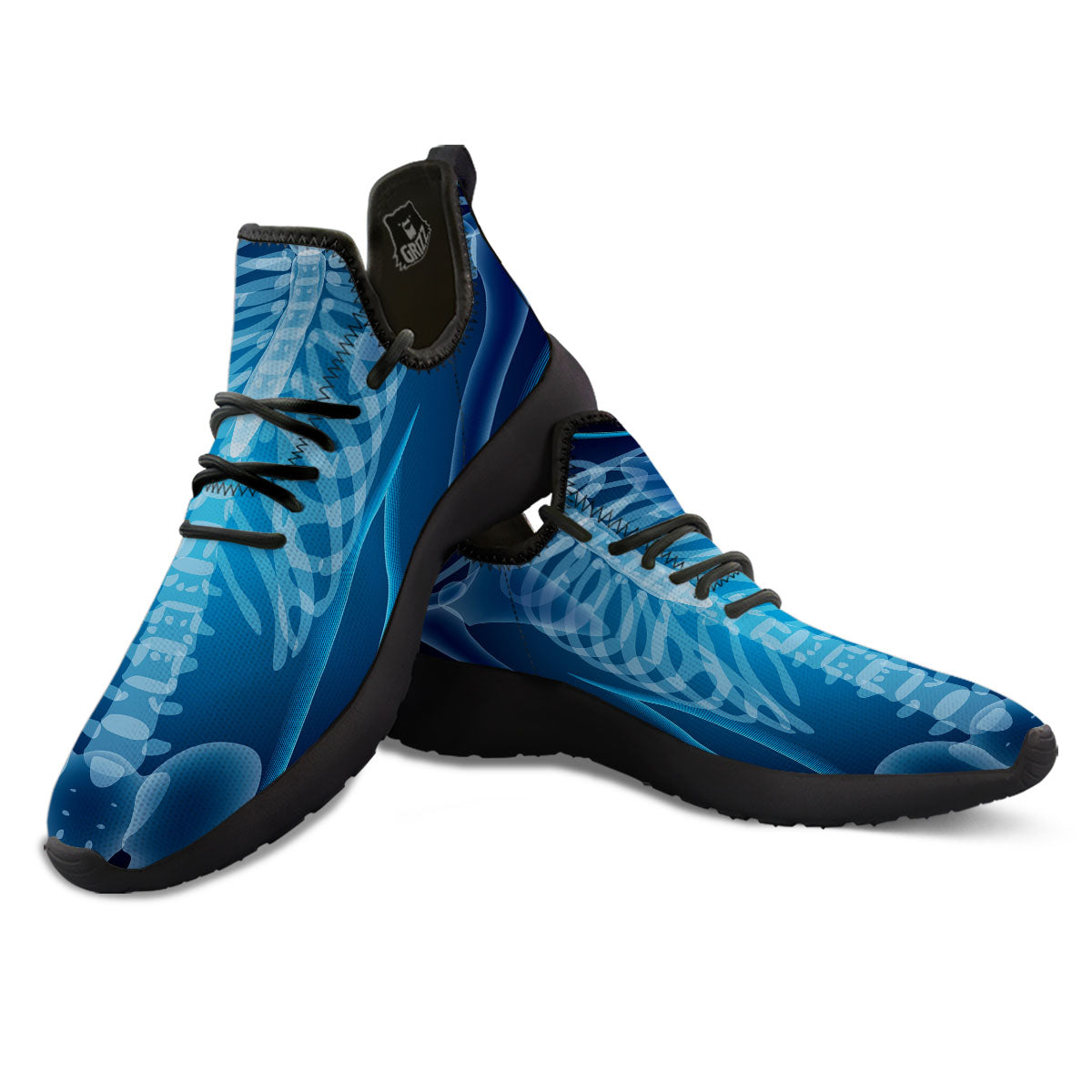 X-Ray Film Radiologist Print Black Athletic Shoes-grizzshop