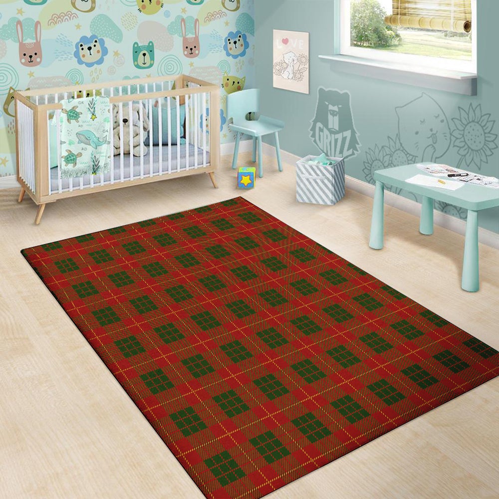 Xmas Plaid Print Pattern Floor Mat-grizzshop