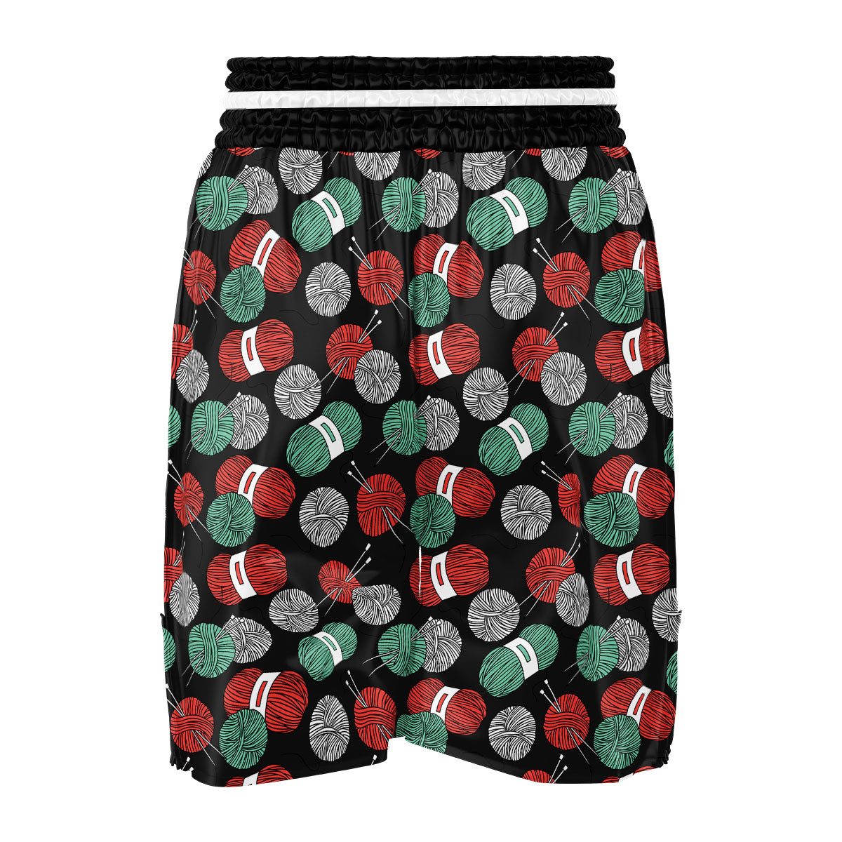 Yarn Knitting Print Pattern Boxing Shorts-grizzshop
