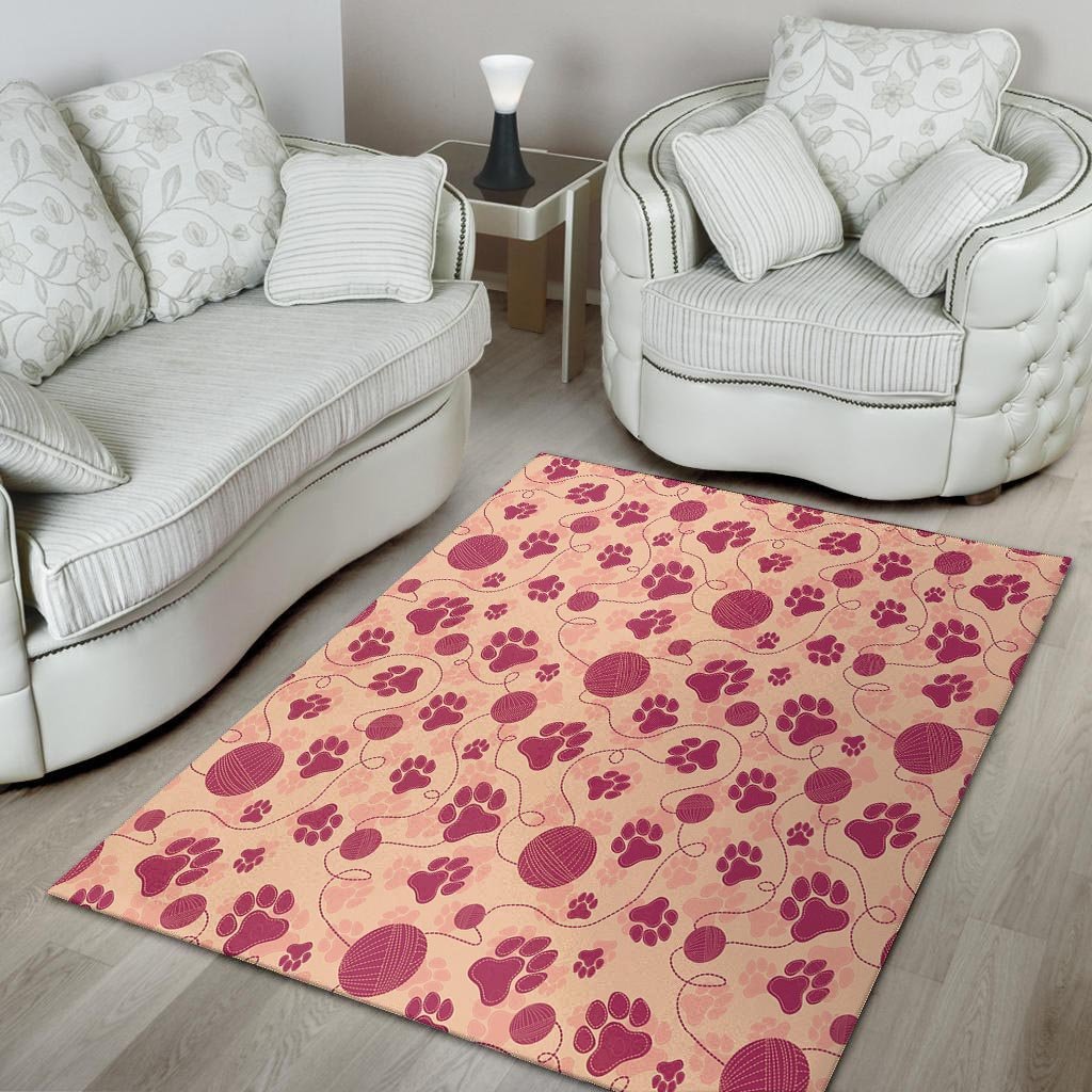 Yarn Paw Print Floor Mat-grizzshop