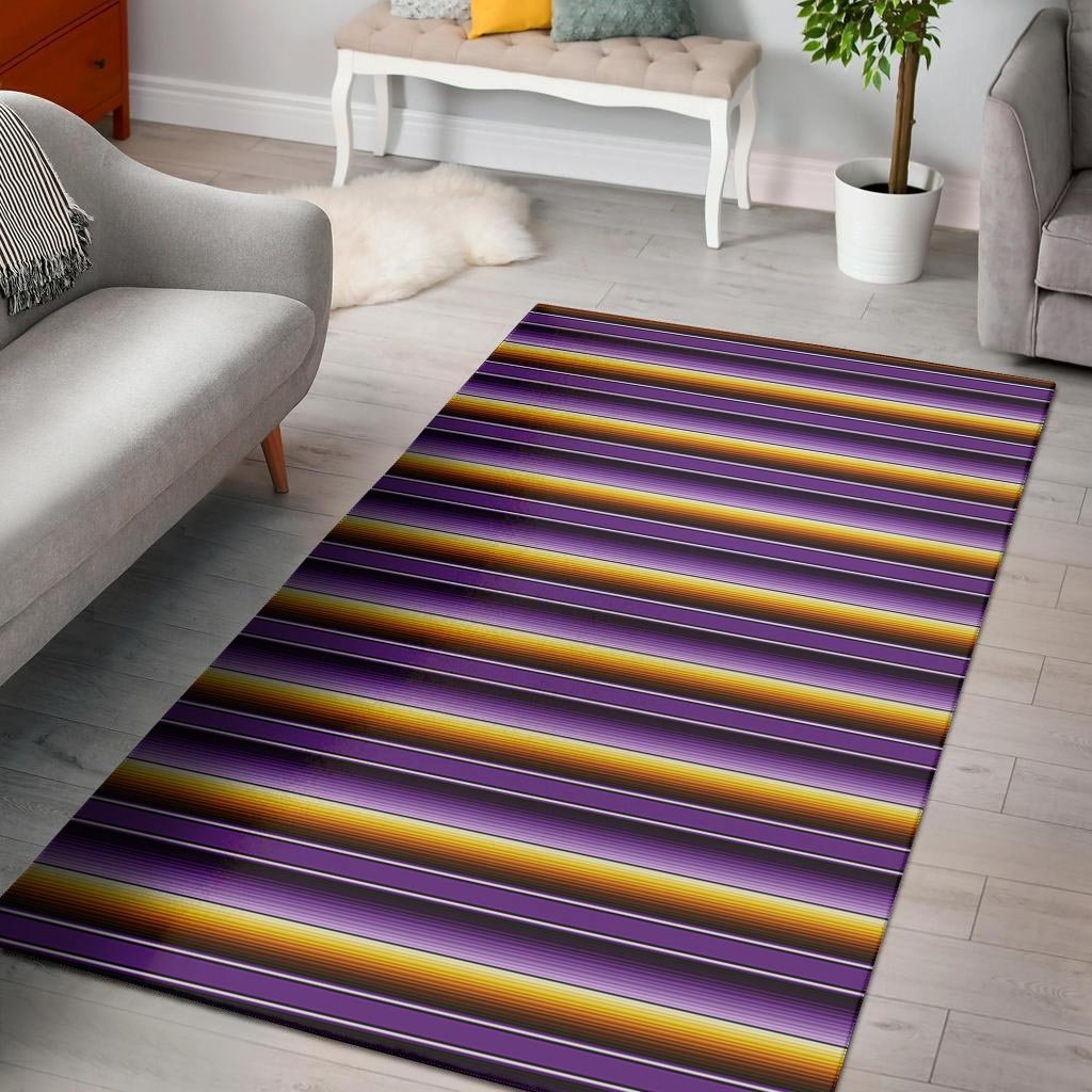 Yellow And Purple Mexican Baja Floor Mat-grizzshop
