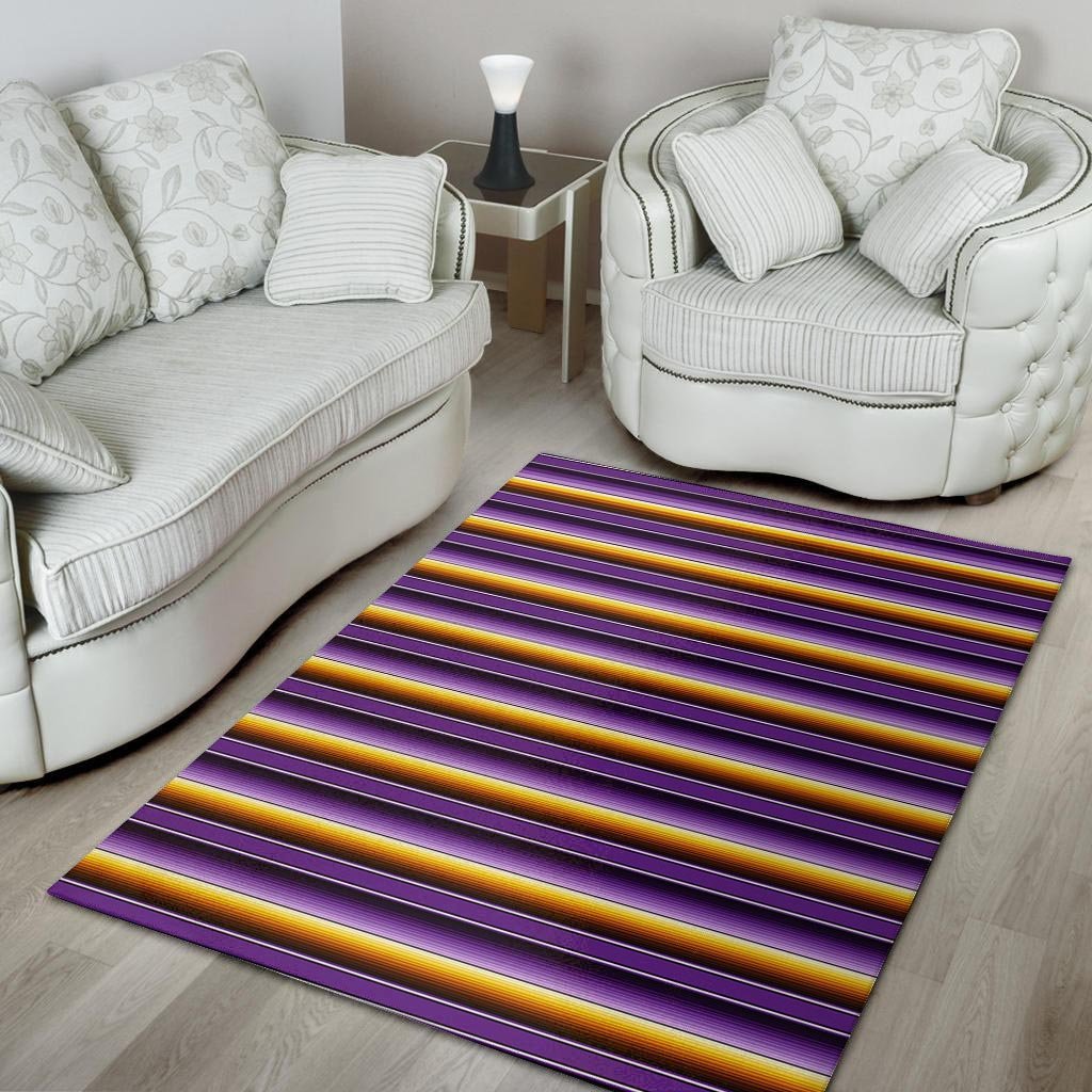 Yellow And Purple Mexican Baja Floor Mat-grizzshop