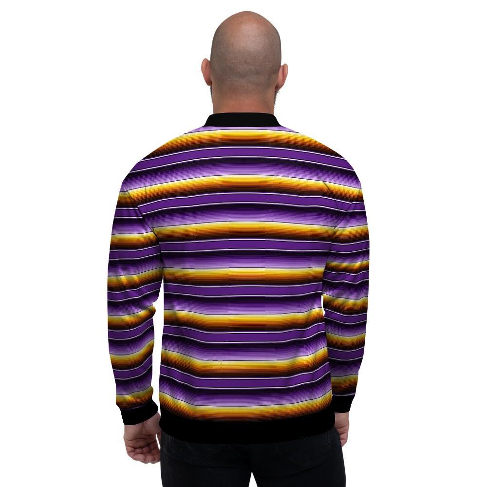 Yellow And Purple Mexican Baja Men's Bomber Jacket-grizzshop