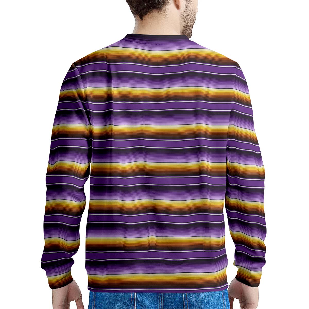 Yellow And Purple Mexican Baja Men's Sweatshirt-grizzshop