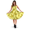 Yellow Banana Pattern Print Dress-grizzshop