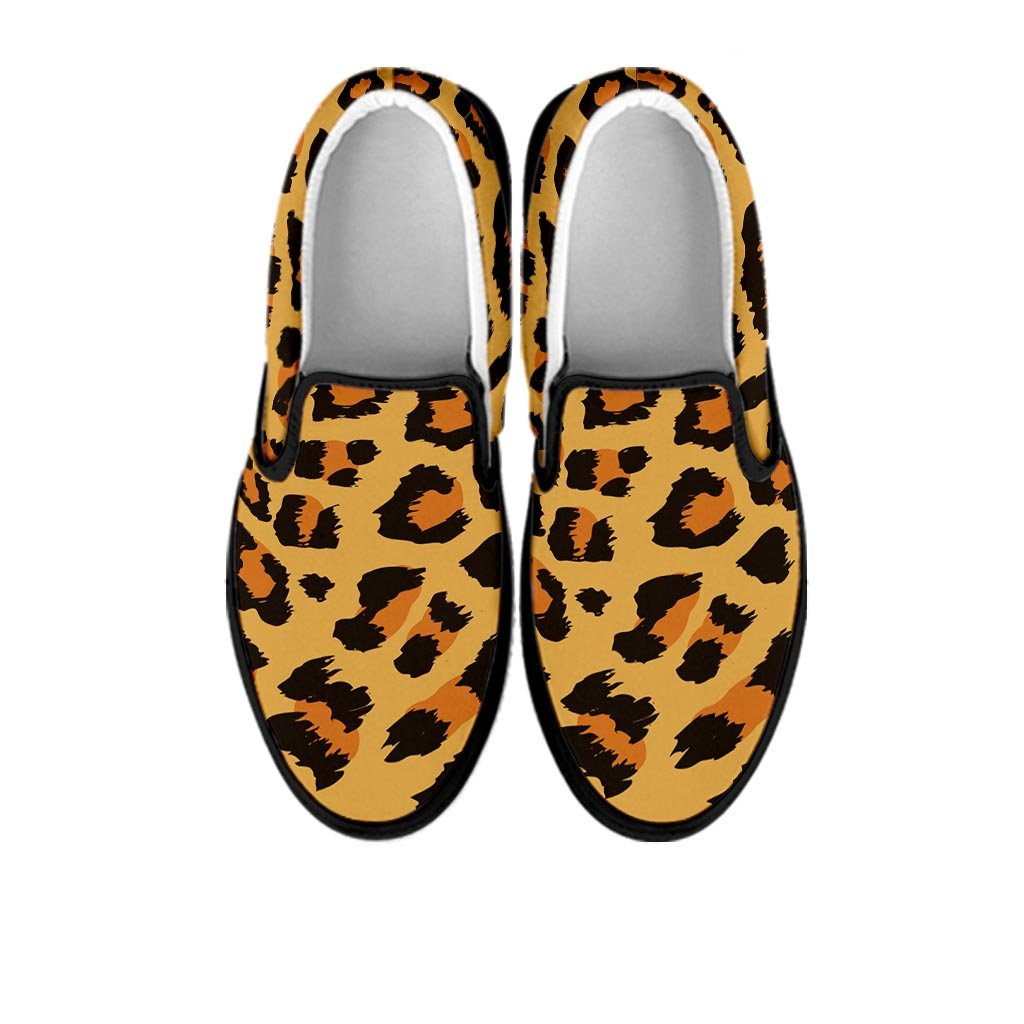 Yellow Cheetah Women's Slip On Sneakers-grizzshop