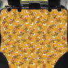 Yellow Floral Retro Print Pet Car Seat Cover-grizzshop