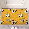 Yellow Flower Print Door Mat-grizzshop