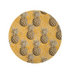 Yellow Hawaiian Pineapple Print Round Rug-grizzshop