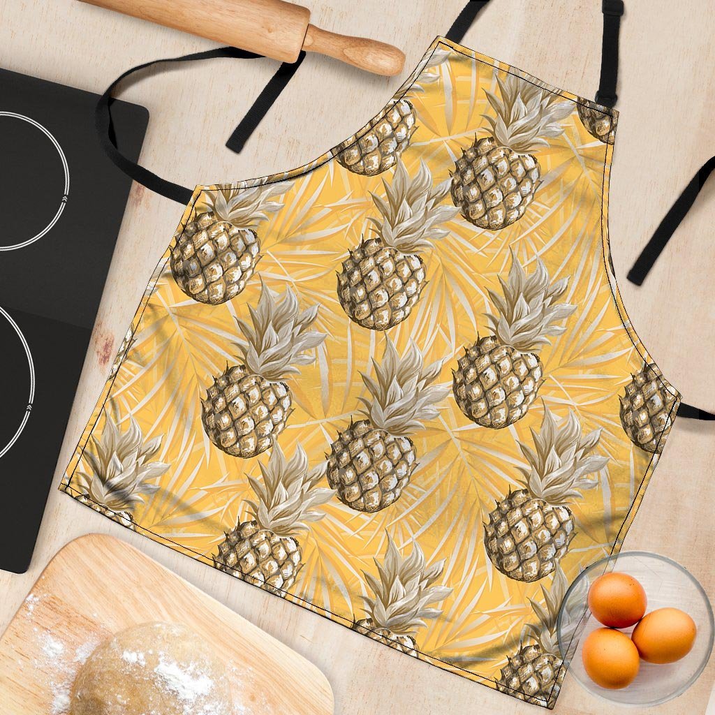 Yellow Hawaiian Pineapple Print Women's Apron-grizzshop