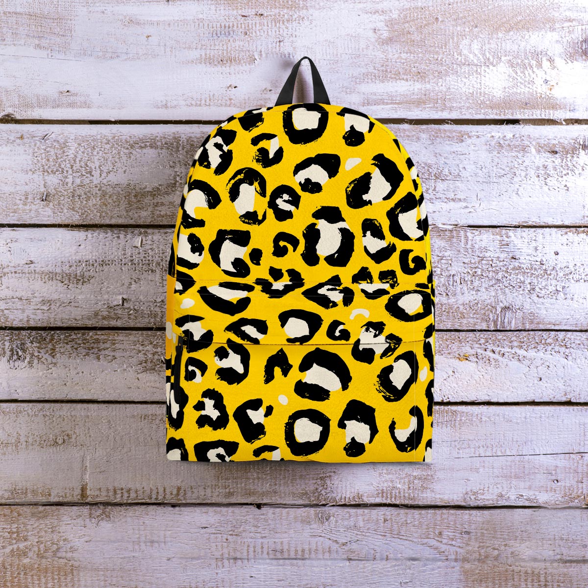 Yellow Leopard Backpack-grizzshop