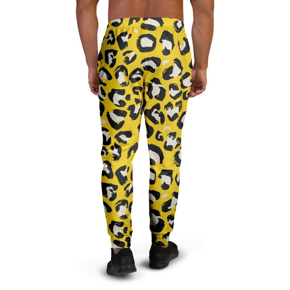 Yellow Leopard Men's Joggers-grizzshop