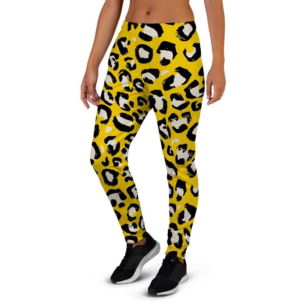 Yellow Leopard Women's Joggers-grizzshop