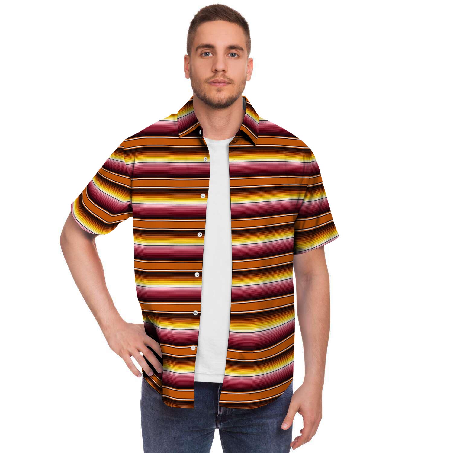 Yellow Mexican Baja Men's Short Sleeve Shirt-grizzshop
