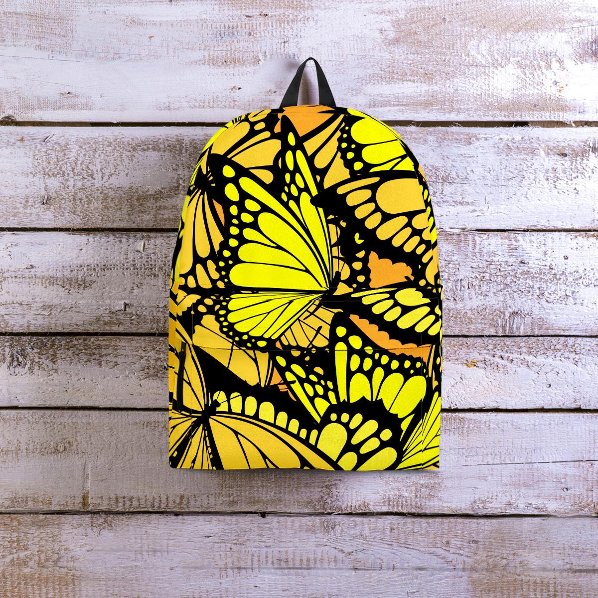 Yellow Monarch Butterfly Backpack-grizzshop
