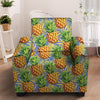Yellow Pineapple Hawaiian Print Armchair Cover-grizzshop