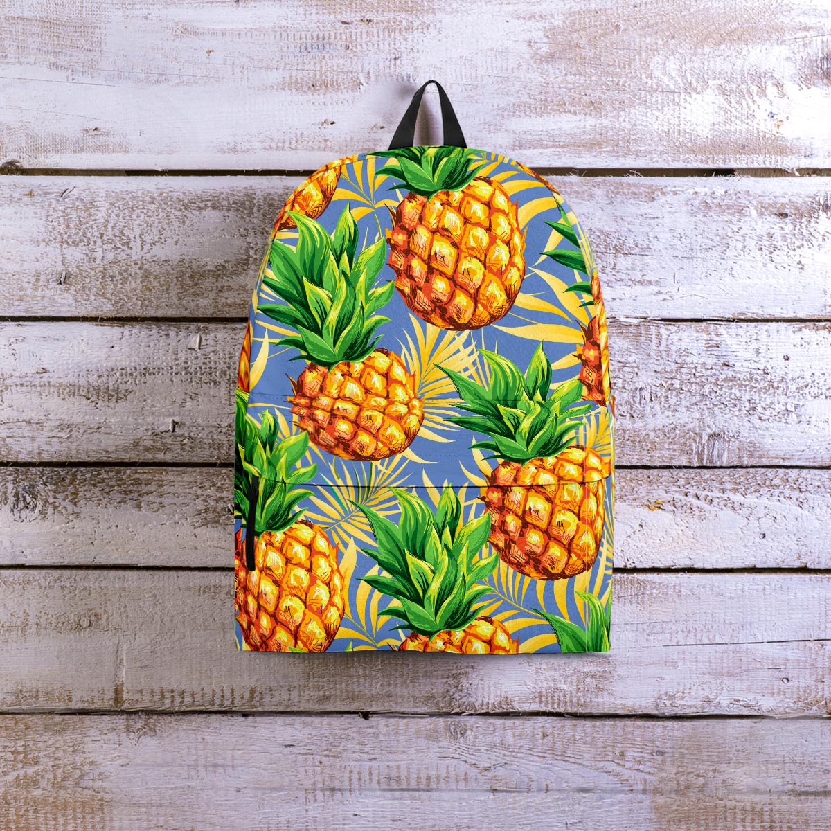 Yellow Pineapple Hawaiian Print Backpack-grizzshop