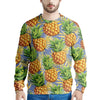 Yellow Pineapple Hawaiian Print Men's Sweatshirt-grizzshop