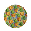 Yellow Pineapple Hawaiian Print Round Rug-grizzshop