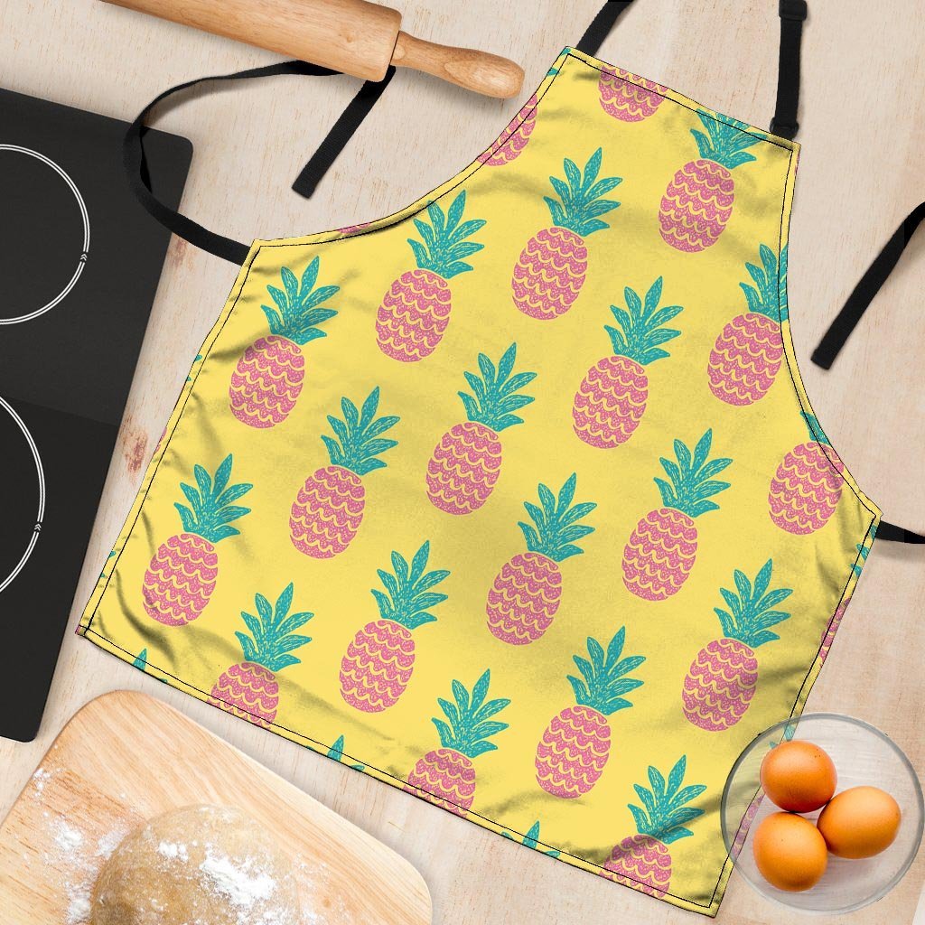 Yellow Pineapple Print Women's Apron-grizzshop