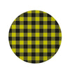 Yellow Plaid Round Rug-grizzshop