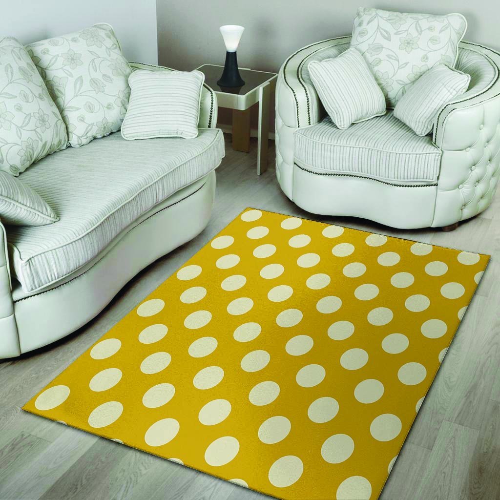 Yellow Polka Dot Floor Mat-grizzshop