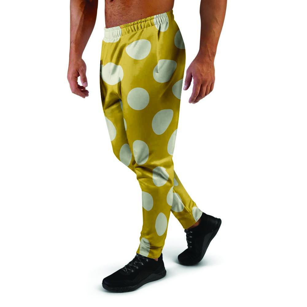 Yellow Polka Dot Men's Joggers-grizzshop