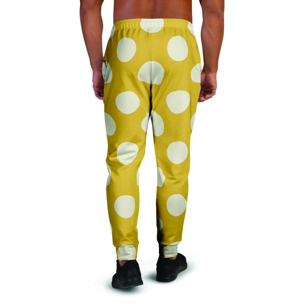 Yellow Polka Dot Men's Joggers-grizzshop