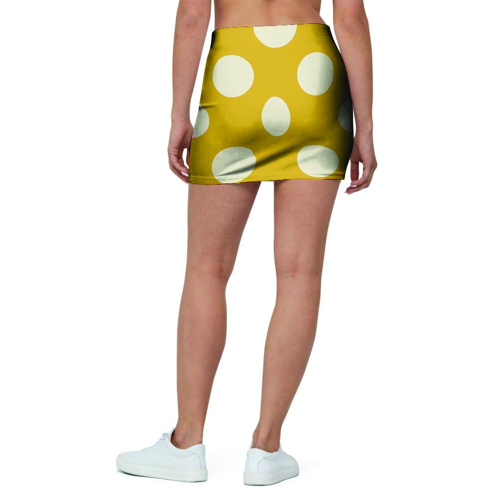Yellow Polka Dot Mini Skirt-grizzshop