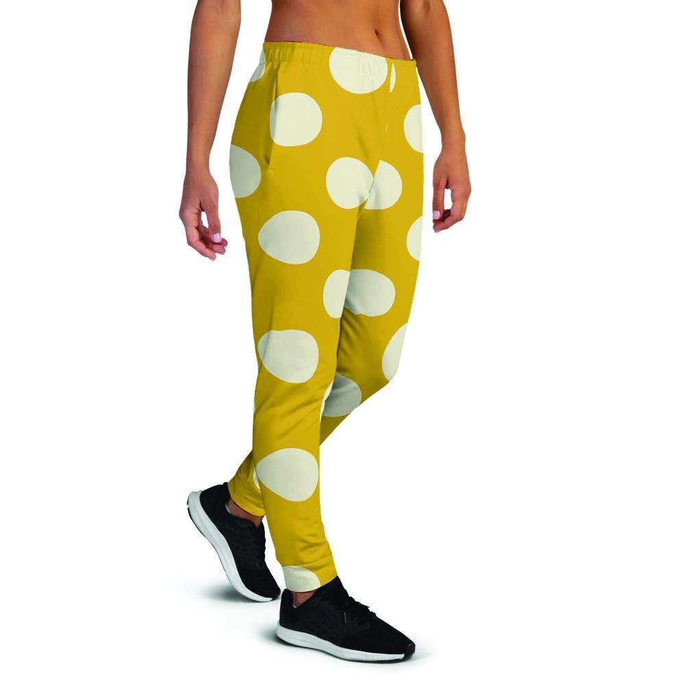 Yellow Polka Dot Women's Joggers-grizzshop