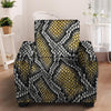 Yellow Snakeskin print Armchair Cover-grizzshop