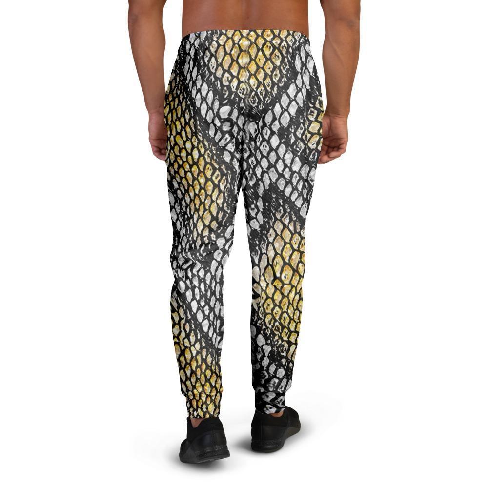Yellow Snakeskin print Men's Joggers-grizzshop