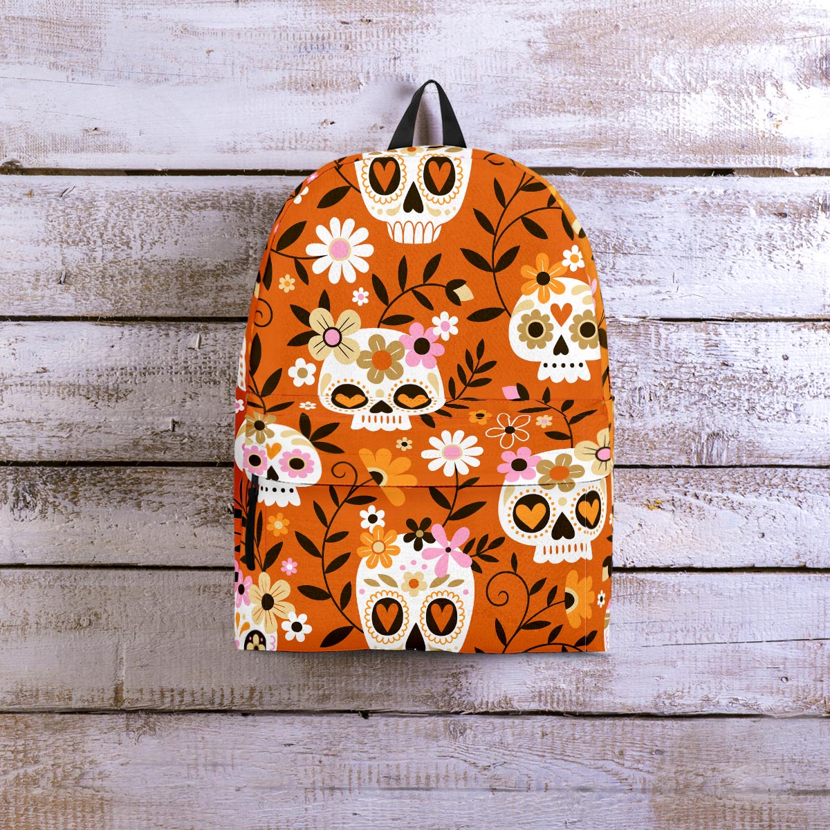 Yellow Sugar Skull Backpack-grizzshop