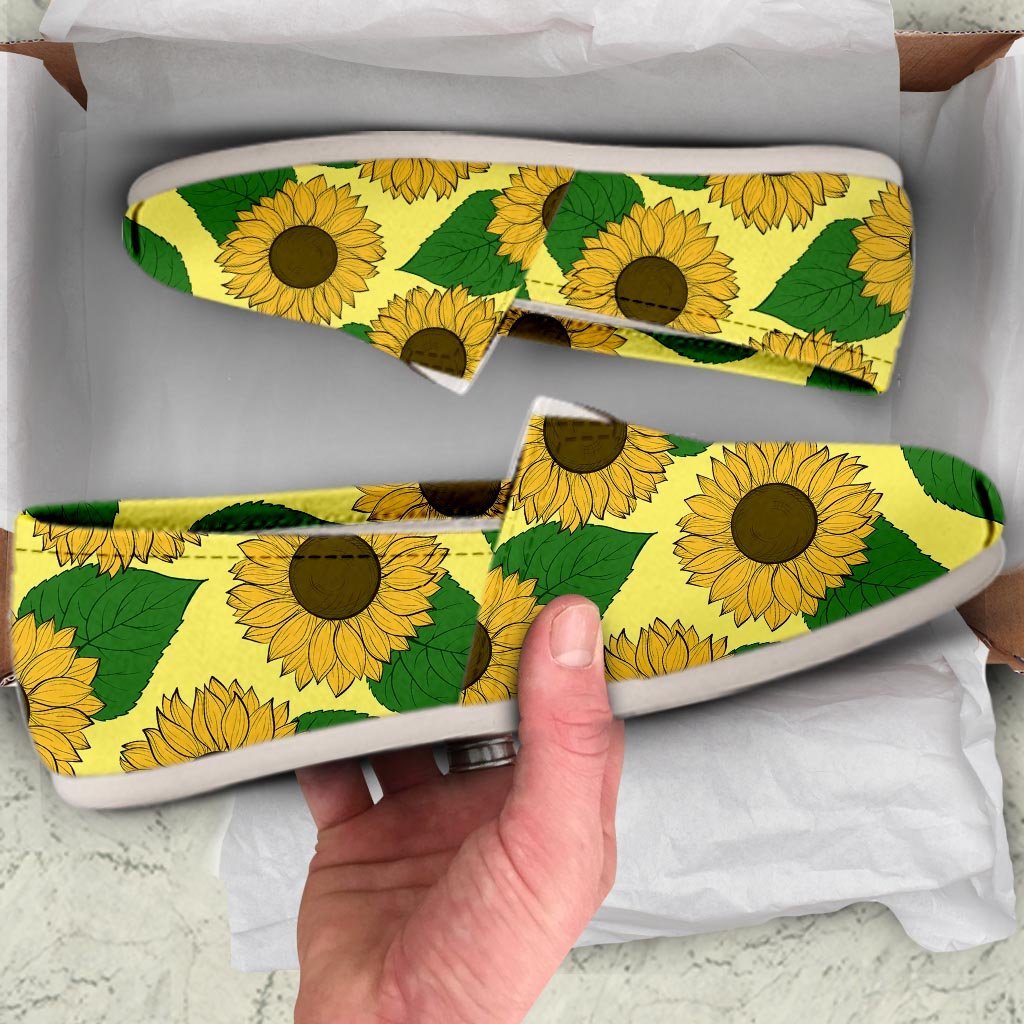 Yellow Sunflower Canvas Shoes-grizzshop