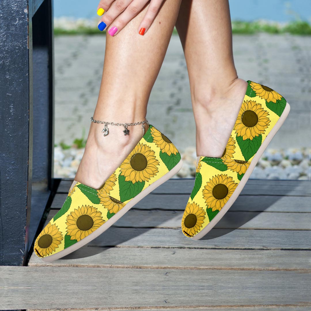 Yellow Sunflower Canvas Shoes-grizzshop