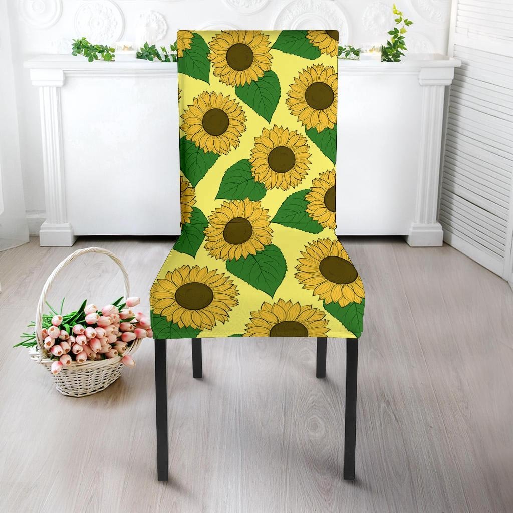 Yellow Sunflower Chair Cover-grizzshop