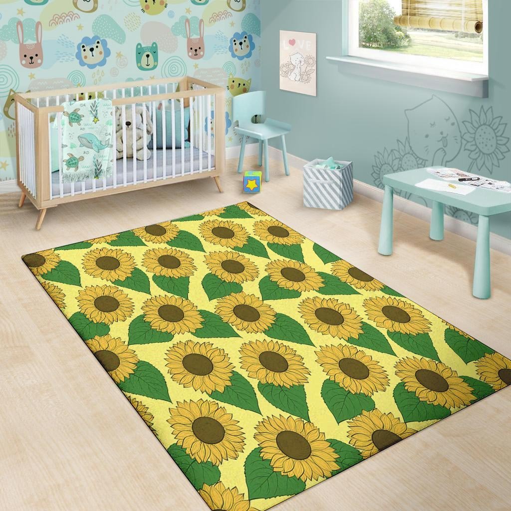Yellow Sunflower Floor Mat-grizzshop