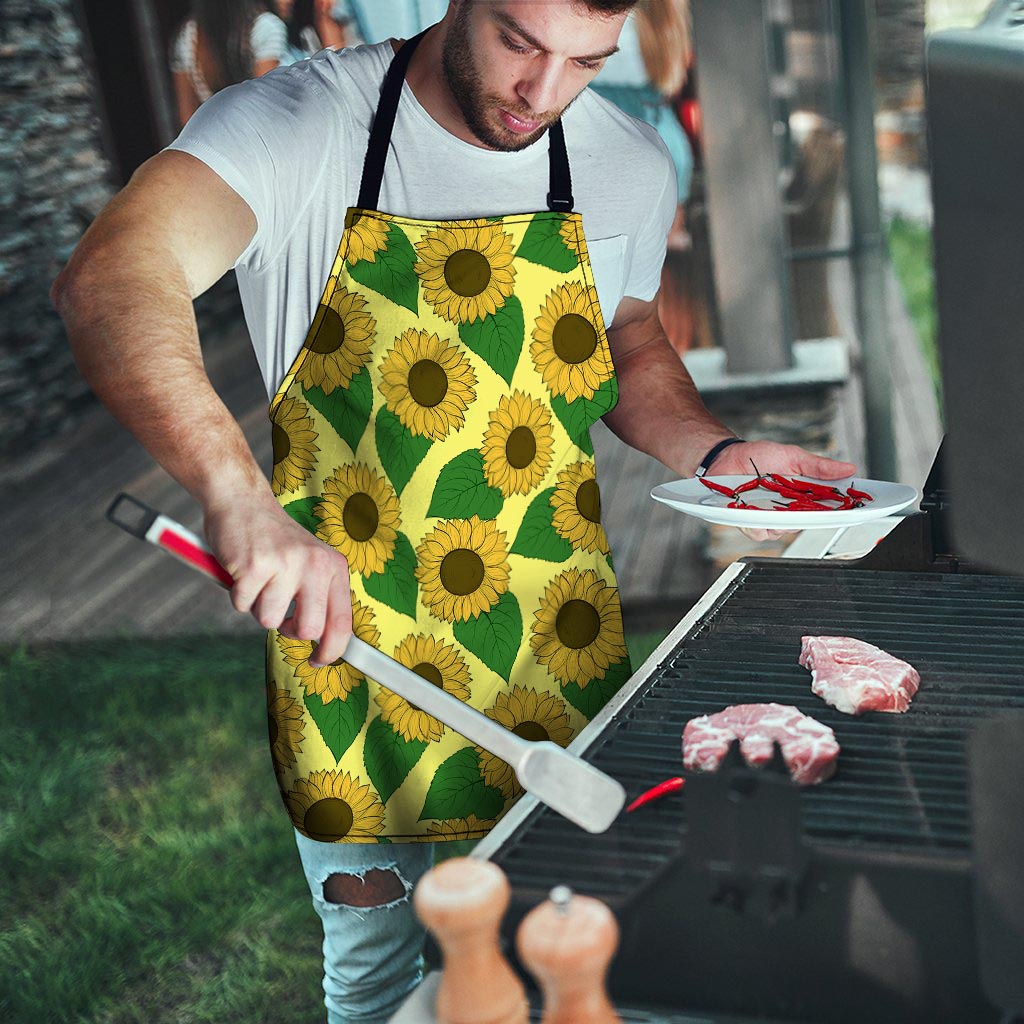 Yellow Sunflower Men's Apron-grizzshop