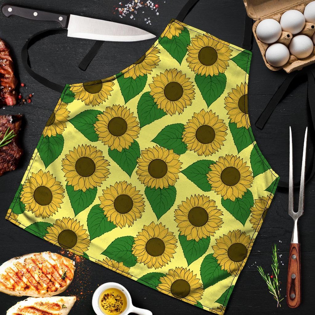 Yellow Sunflower Men's Apron-grizzshop