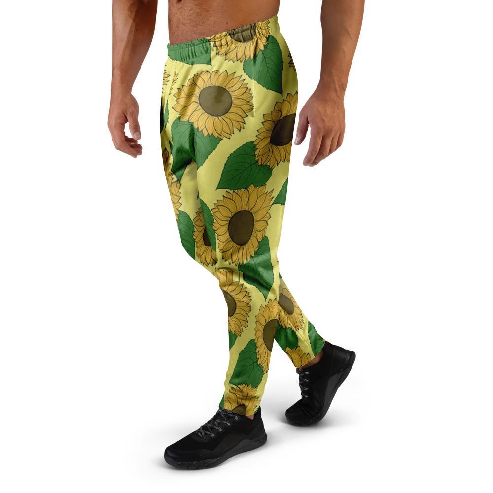 Yellow Sunflower Men's Joggers-grizzshop